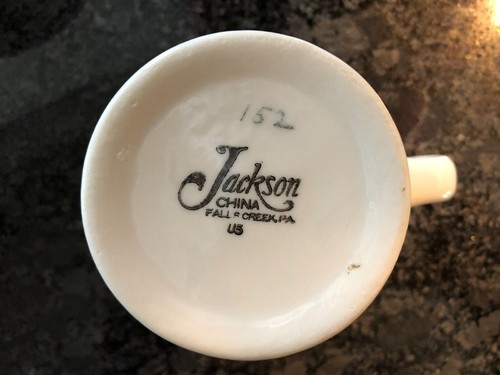 Vintage Jackson Restaurant China Child's Mug Cup Blue Duck Easter Egg Excellent - Picture 2 of 2