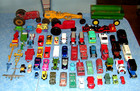 Large Lot 62 Diecast Vehicles Hot Wheels Matchbox Corgi Barclay Hubley Tootsie +