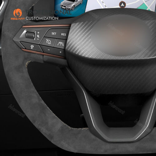MEWANT Hand Stitch Alcantara Steering Wheel Cover for Seat Cupra Leon 2020-2021 - Bild 5 von 10