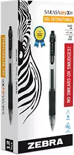 Zebra Pen Sarasa Dry X2 Retractable Gel Pen, Medium .7 mm BLACK NEW in Box