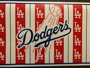 Mlb Los Angeles Dodgers Wallpaper Border Prepasted 9 X 7 Ebay