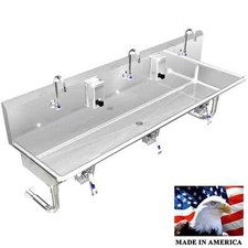 HAND SINK 3 PERSON MULTI USER 60 HANDS FREE K...