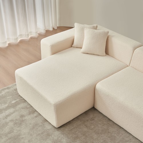 Sectional Couch L-Shape Chaise,Modern Modular Sofa w/ Pillows Convertible Lounge - Picture 12 of 15
