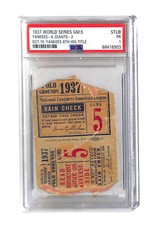 1937 World Series Ticket Game 5 Yankees Clinch 6th WS Title PSA 1 68418903