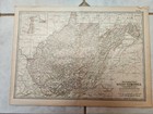 Antique 1897 Map Of WEST VIRGINIA Good Condition 12"x16"  — photo 1