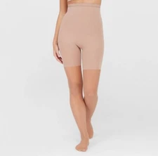 NWT~ Assets by Spanx sz M Naked Spaping High Waist Mid Thigh 10126R Shorts AH49