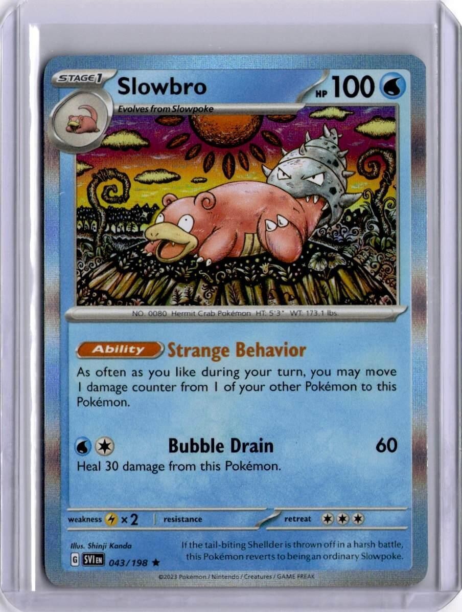 Pokemon Scarlet & Violet Base Set Holo Rare Slowbro #43 Pokemon Scarlet & Violet Base Set Holo Rare Slowbro #43