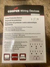 SURGE SUPPRESSOR COMPUTER PHONE FAX 340 JOULE COOPER 1162CG