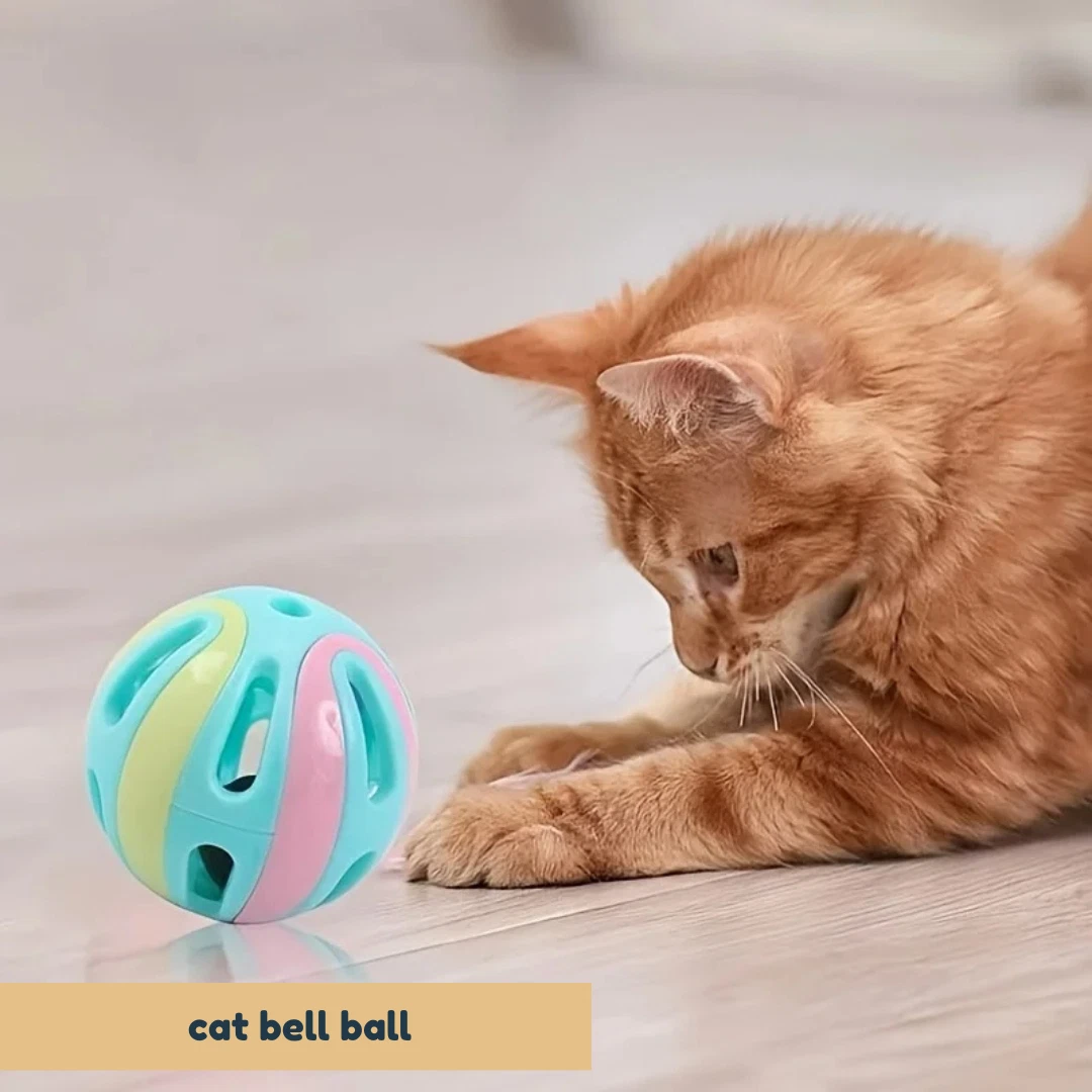Cat Bell Ball | Interactive Sound-Making Toy Set for Curious Cats | Teaser Ball