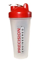 Blender Bottle, PRECISION ENGINEERED Opaque Sturdy Plastic Red Flip Top Lid 20oz