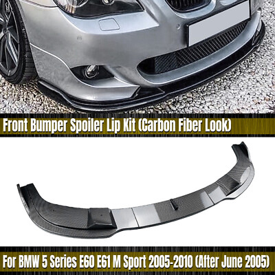 For BMW 5 Series E60 E61 M Sport 2004-2010 front bumper spoiler splitter lip
