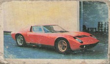 Lamborghini Miura Sports Car Japanese Vintage Data Trading Card