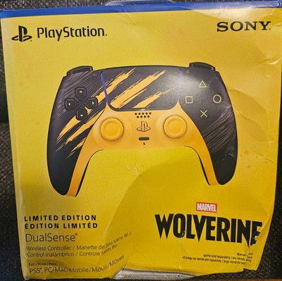 Sony PS5 DualSense Marvel's Wolverine Battle Yellow LE Controller Open Box