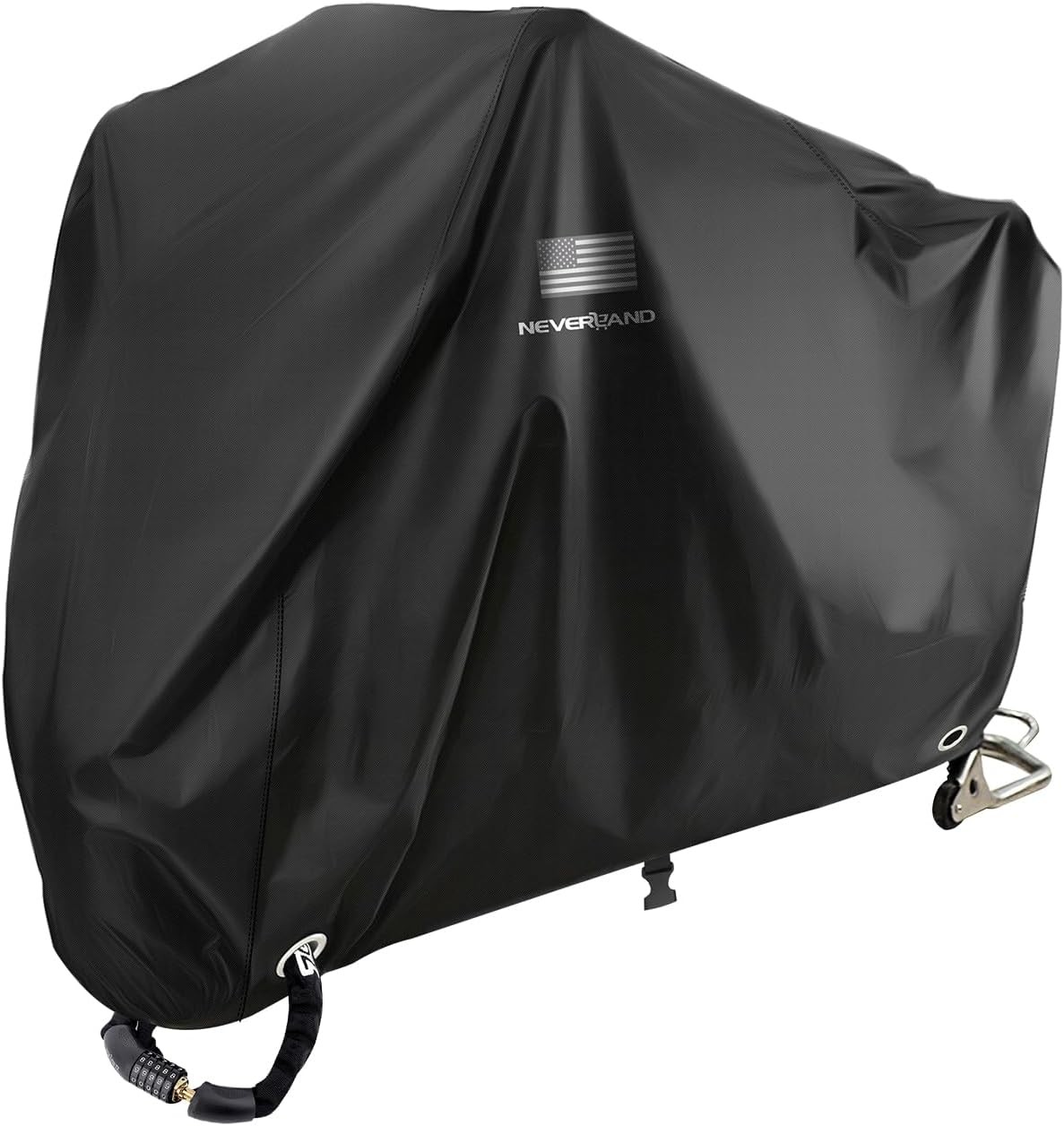 NEVERLAND Motorcycle Cover Waterproof Outdoor XXL ( 105*42*50 inches ), black 