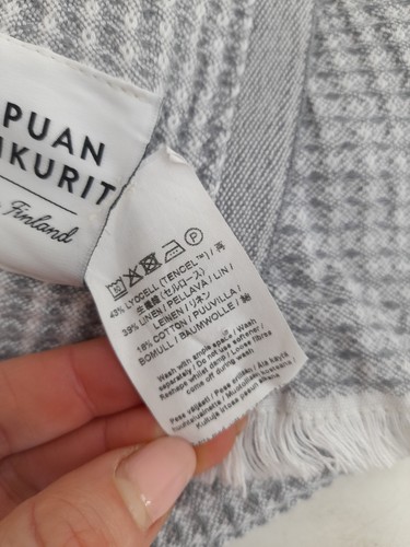 Lapuan Kankurit - 43% Tencel 39% Leinen 18% Baumwolle Wohndecke, grau 134x190cm - Bild 4 von 6