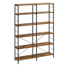 6-Tier Tall Bookshelf, Bookcase, Large Metal Shelf, 11.8 x 47.2 x 67.9 Inches...