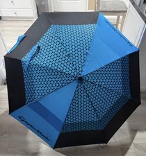 TAYLORMADE VENTED DOUBLE CANOPY GOLF UMBRELLA , 62  BLUE / BLACK