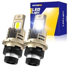 200W D2S LED Headlight Bulbs Replace Halogen Super White 6500K Conversion Kit