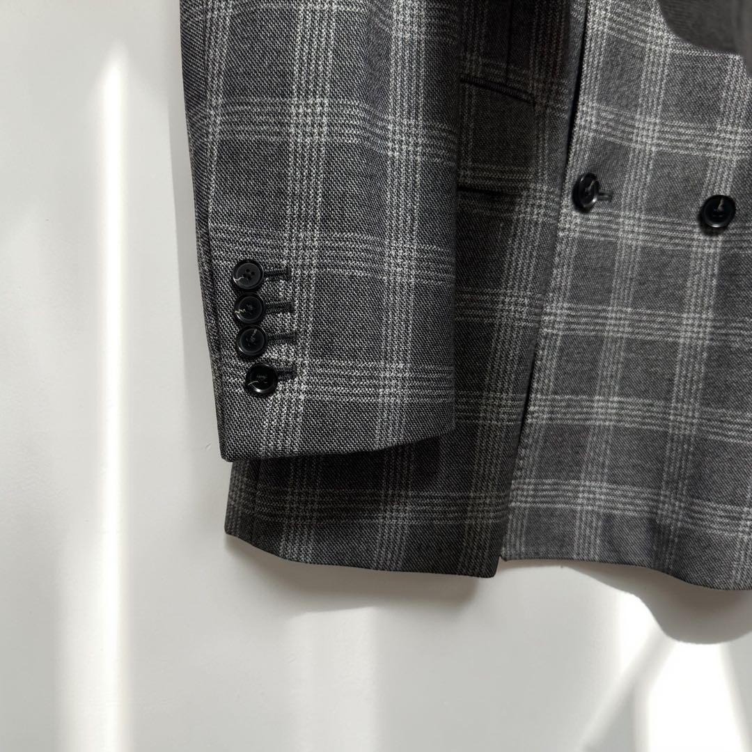 Suit Select Double Breasted Tailored Jacket Check… - image 4
