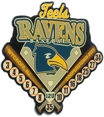 Wyckoff, NJ Teels Ravens Baseball Team Cooperstown 2011Lapel Pin