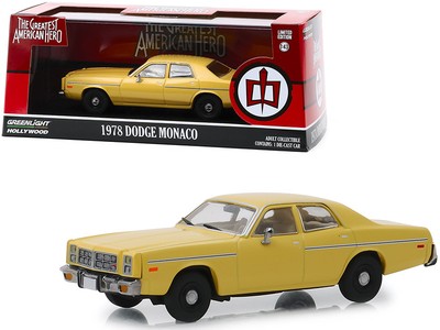 1978 Dodge Monaco 1/43 Diecast Model Car Yellow Greenlight TV Series Greatest...