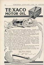 Magazine Ad - 1912 - Texaco Motor Oil - (#2)