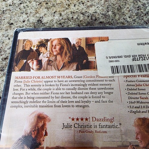 Away From Her DVD New Sealed Julie Christie Gordon Pinsent 2007 Academy Award - Picture 5 of 6