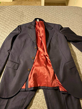 SPIER MACKAY Men’s 40 Regular Blue Solid 2-Piece Suit Two-Button Neo