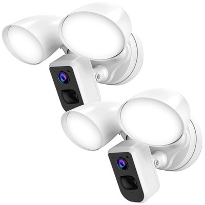 deerdance Smart Floodlight Camera Wired Outdoor Security Flood White