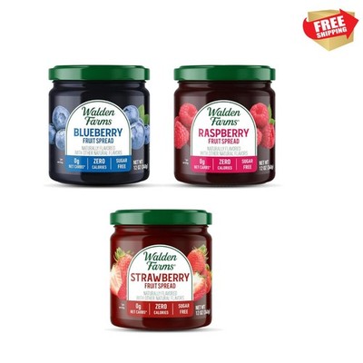 Fruit Spread Variety Pack Blueberry, Raspberry & Strawberry Fruit Flavors   Z...