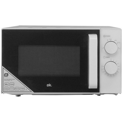 OK. OMW 2024-1 W Mikrowelle Solo   700 Watt, 20L Garraum, 5 Stufen, Weiß, Kompak
