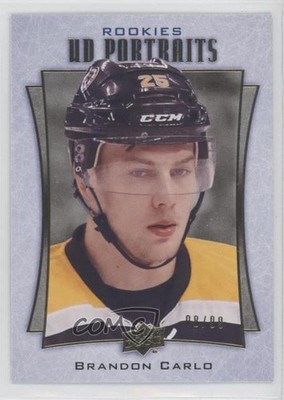 2016 Upper Deck UD Portraits Gold Foil 99/99 Brandon Carlo #P-66 Rookie RC 01qm