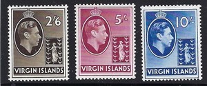 Virgin Islands, 1938-1947, Scott #84-86, Mint: #84 and 86 are N.H., #85 is L.H.