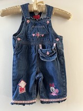 vintage 90s Disney Baby Minnie Mouse embroidered denim overalls 12M