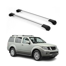 Raised Roof Rack Cross Bars Carrier For Nissan Pathfinder 2005-2012 Gray 2pcs