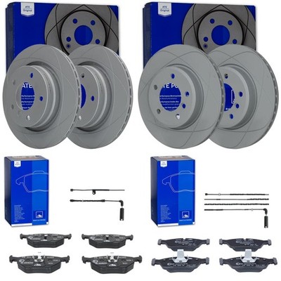 ATE PowerDisc BREMSSCHEIBEN + BELÄGE VORNE + HINTEN passend für BMW 3er E46