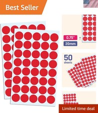 2000 Pack, 3/4" Round Dot Stickers Circle Labels - Red