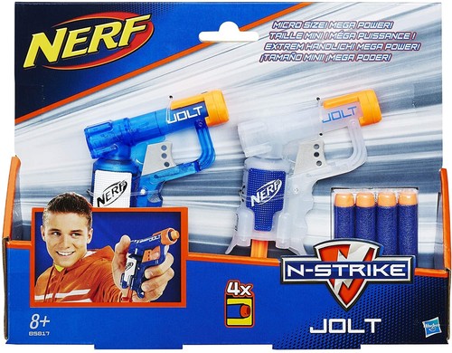 NERF JOLT HASBRO B5817 NERF N-STRIKE JOLT 2 PACK 4 COLPI IN GOMMAPIUMA PISTOLA - Imagen 2 de 2