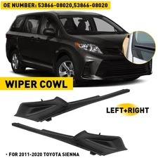 Front Windshield Wiper Side Cowl Extension Cover For Trim 11 -20 Toyota Sienna K