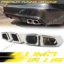 Dual Quad Exhaust Tips For Mercedes E63 Cls63 C63 S63 Cl63 W212 W218 2007-2017