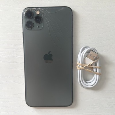 Apple iPhone 11 Pro Max - 64 GB - Midnight Green (Unlocked) - Cracked Back