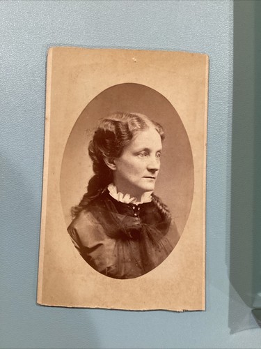 Rebecca Rice Trimmed CDV Photo Teacher Antioch 1st Combo Platform Diploma Note