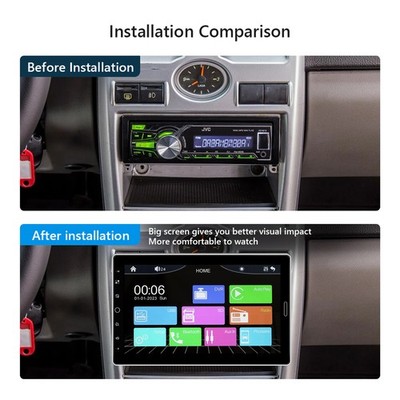 10'' HD Car Stereo Single 1 DIN Apple Carplay Android Auto Touch Screen FM-Radio