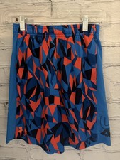 Under Armour Blue/Orange HEAT GEAR Shorts Pockets Drawstring Youth Medium