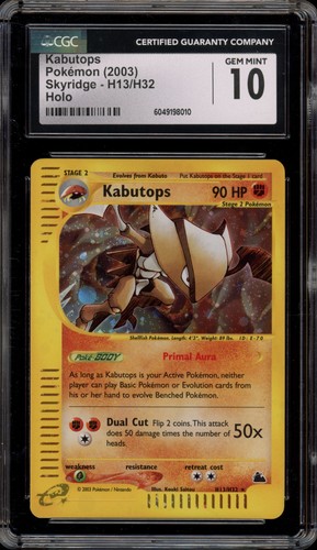 Kabutops graded PSA 10 for sale on eBay
