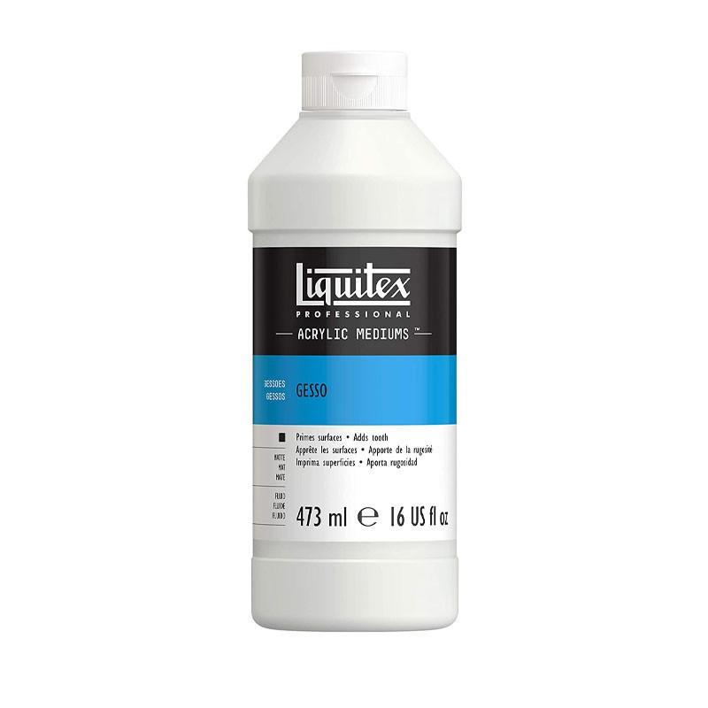 Gesso blanc Liquitex 473ml apprêt acrylique pour préparation de toile