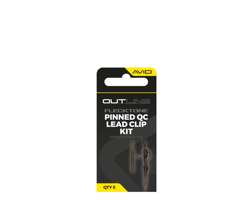 Avid Outline FleckTone Pinned QC Lead Clip Kit / Carp Fishing Tackle