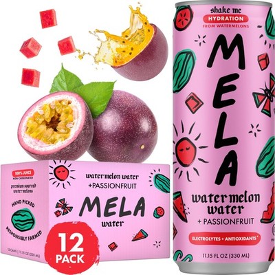 Mela Watermelon Water - Watermelon Juice, 100 Percent Natural Fruit Juice wit...