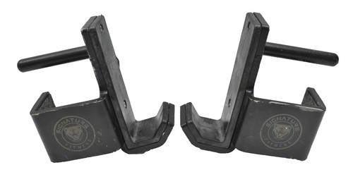 2 Pc Signature Fitness J-Cups J-Hooks for Power Rack Squat Rack Barbell Holders