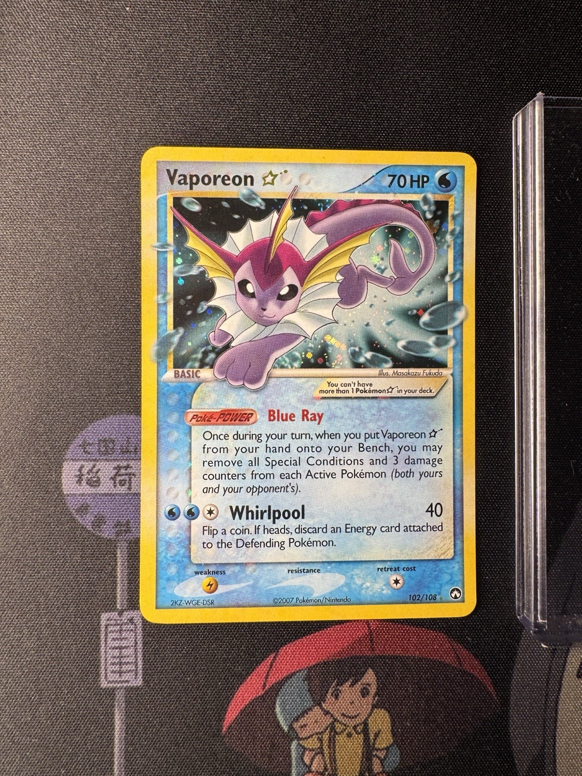 Vaporeon Gold Star 2007 EX Power Keepers 102/108 Holo 💎NM VLP+💎